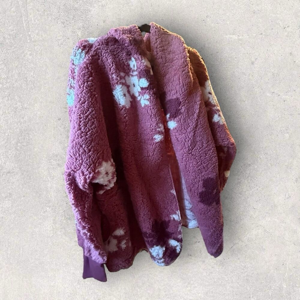 LuLaRoe Teddy Bear Jacket Size Large Pink And White NWT